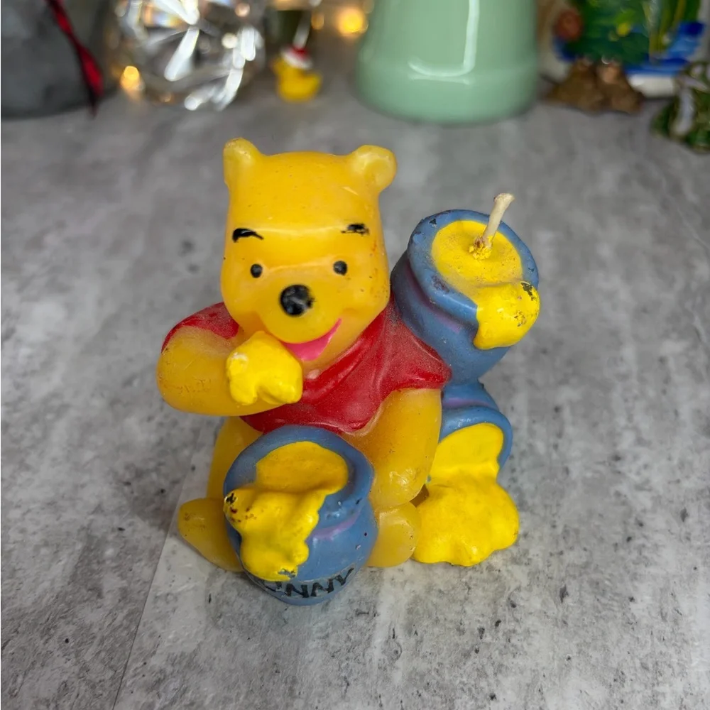 Vintage Winnie Pooh Candle Hunny Figural Cake Decorative Topper Disney Unused
